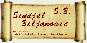 Sinđel Biljanović vizit kartica
